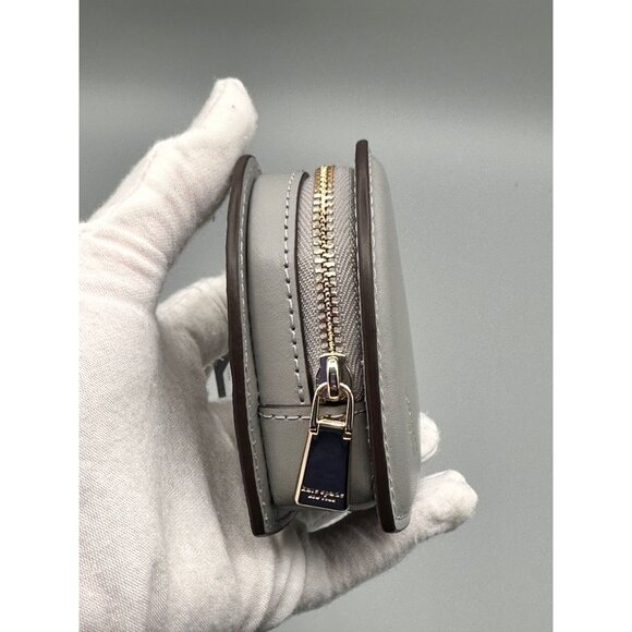 Kate Spade KK753 Liv Heart Coin Purse Bag Charm Smooth Nimbus Grey Leather NWT - Picture 4 of 15